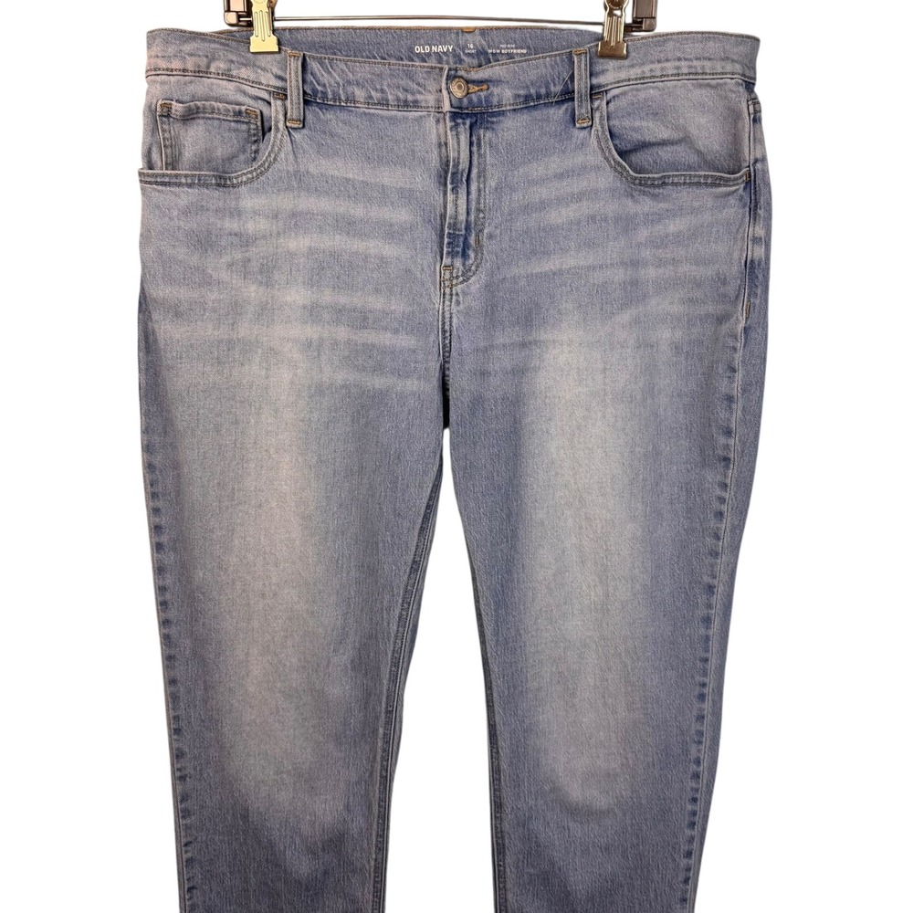 Old Navy Womens 16 Short Light Wash WOW Boyfriend Mid Rise Jeans Denim Pants - Picture 2 of 12